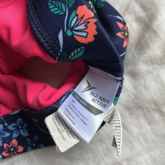 Old Navy Active Floral Colorful Bra size medium - Picture 3 of 6